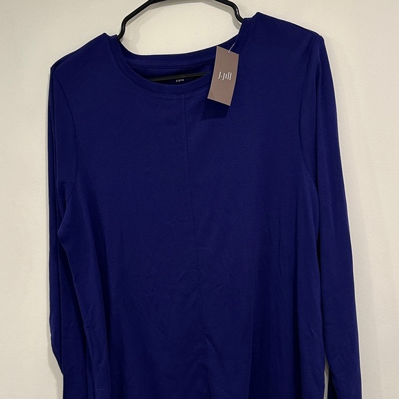 J. Jill Deep Blue Long Sleeve Tee - Picture 4 of 4